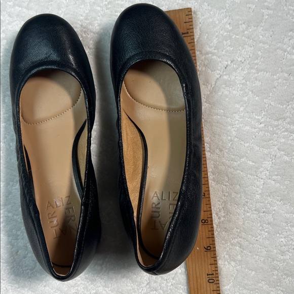 New! Naturalizer Adeline black leather block heel pumps 5 - Picture 6 of 8